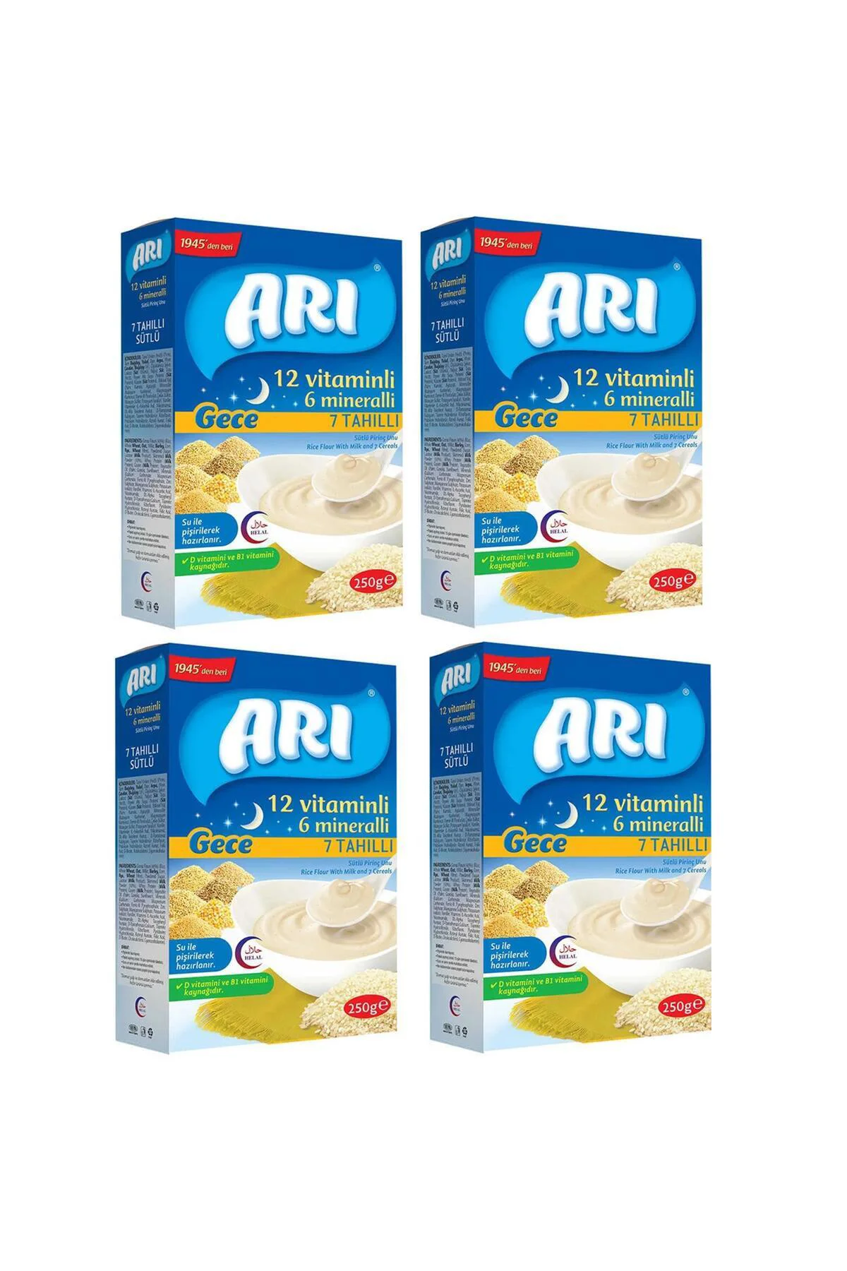 ARIMama Gece 7 Tahıllı 12 Vitamin Pirinç Unu 250 gr 4 ADET Fiyatı, Yorumları ve Özellikleri
