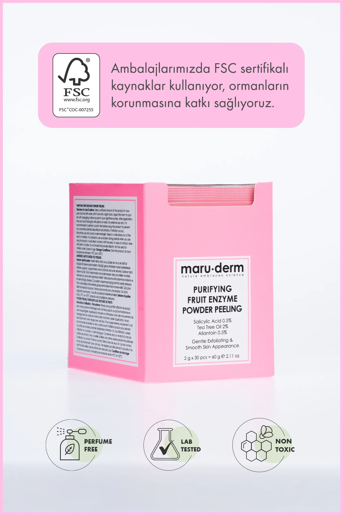 Arındırıcı Meyve Enzim Toz Peeling 60 G (Salisilik Asit 0.5% + Ça