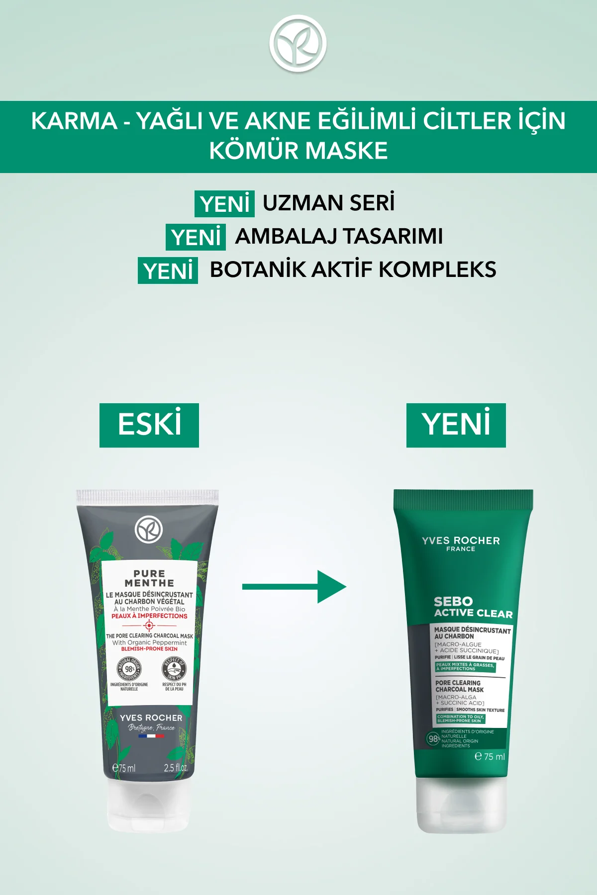 Arındırıcı Siyah Nokta Karşıtı Kömür Maske-Süksinik Asit-Sebo Act