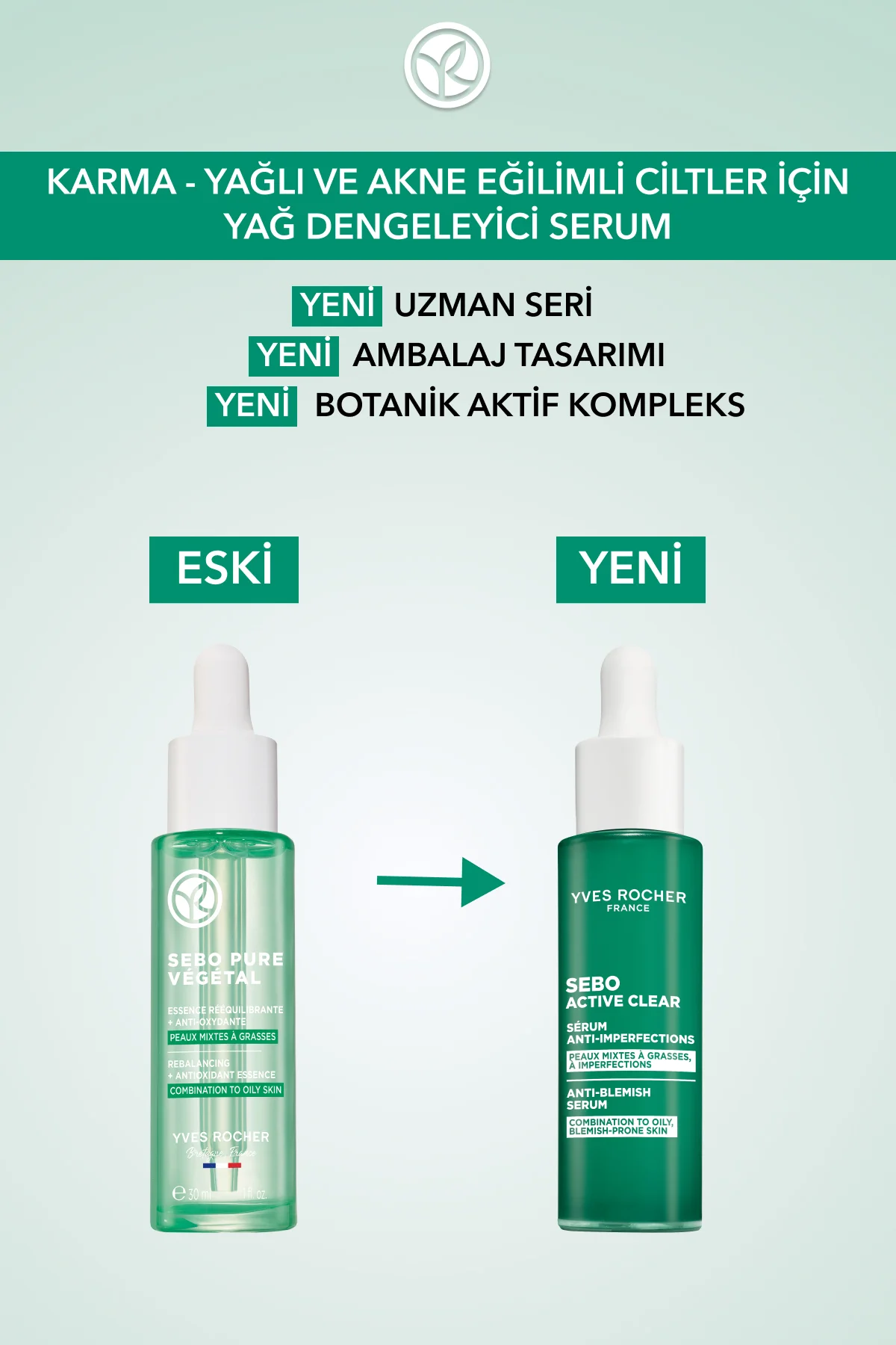Arındırıcı Yağ Dengeleyici Serum-Süksinik Asit&Çinko-Sebo Active 