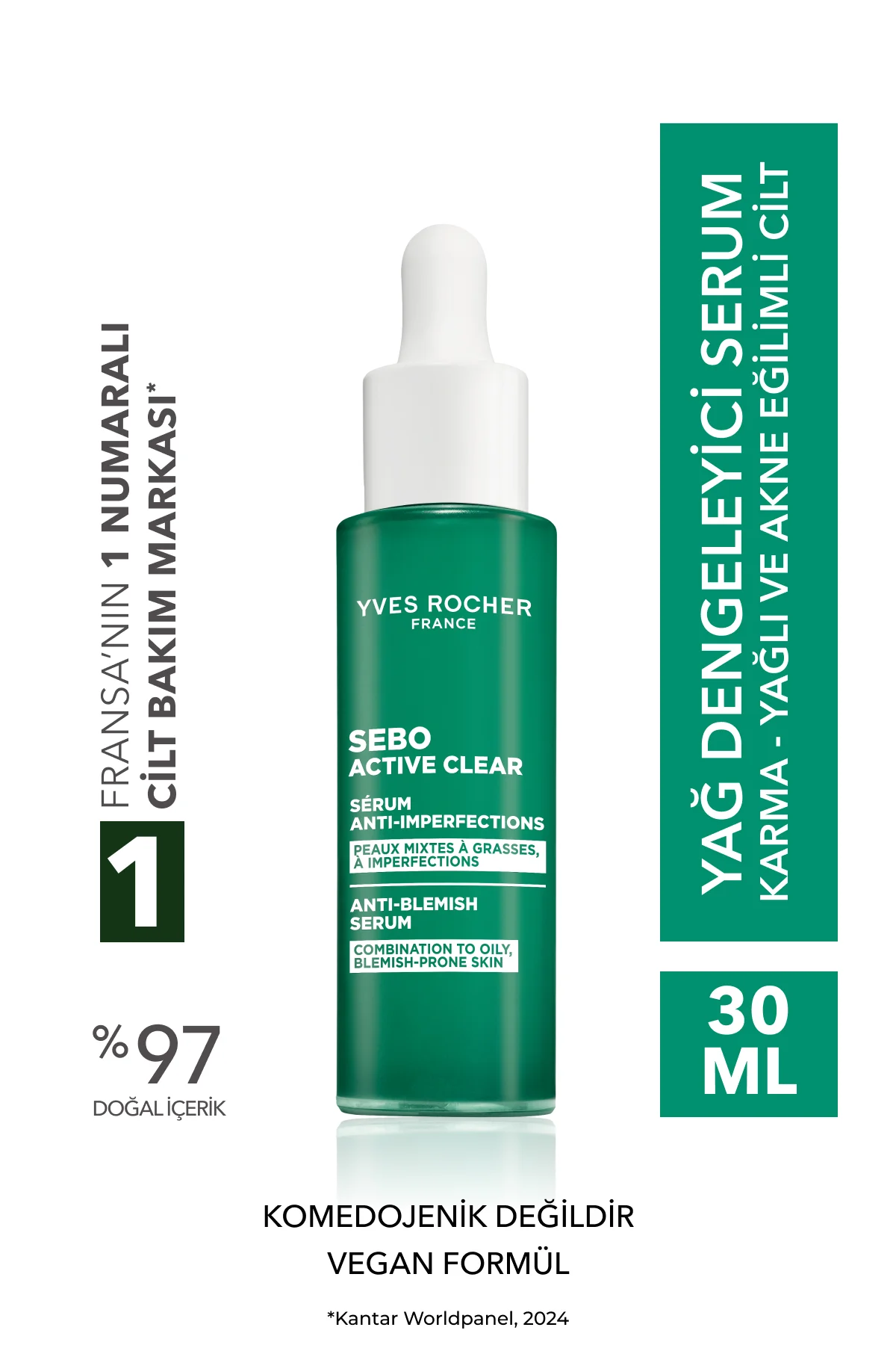 Arındırıcı Yağ Dengeleyici Serum-Süksinik Asit&Çinko-Sebo Active 
