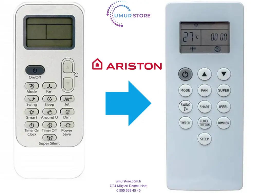 Ariston Hotpoint DG11J1-3A Uyumlu Klima Kumandası Ariston Hotpoint DG11J1-3A Uyumlu Klima Kumandası