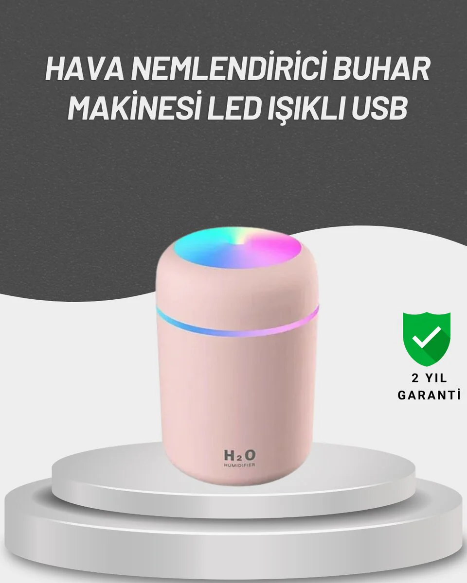 Arıtılmış Su Uyumlu Otomatik Kapanmalı Nemlendirici - 300ml Taşınabilir Su Buharı Makinesi