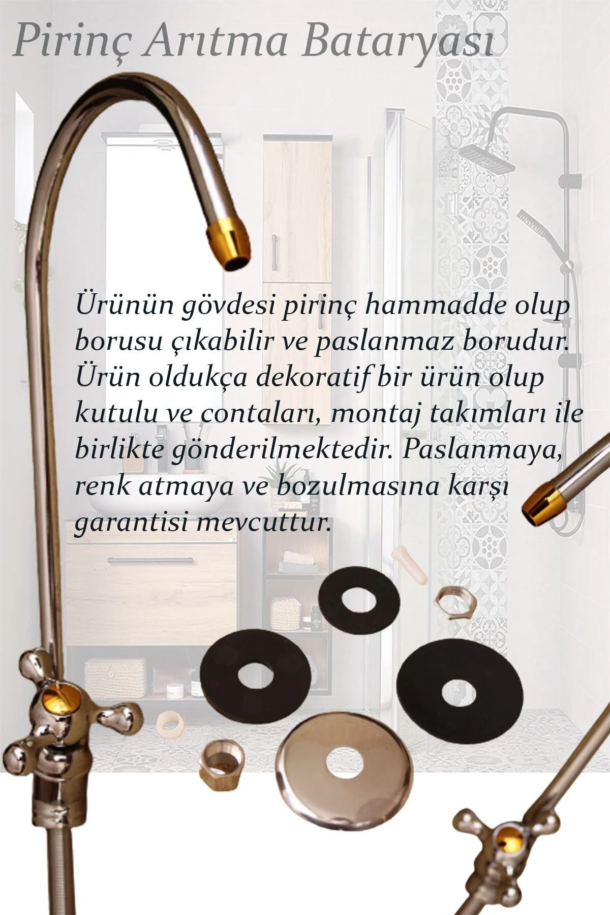 Arıtma Eviye Bataryası Su Arıtma Cihazı Arıtma Musluğu Musluk Mutfak Bataryası Armatür Pirinç Gövde