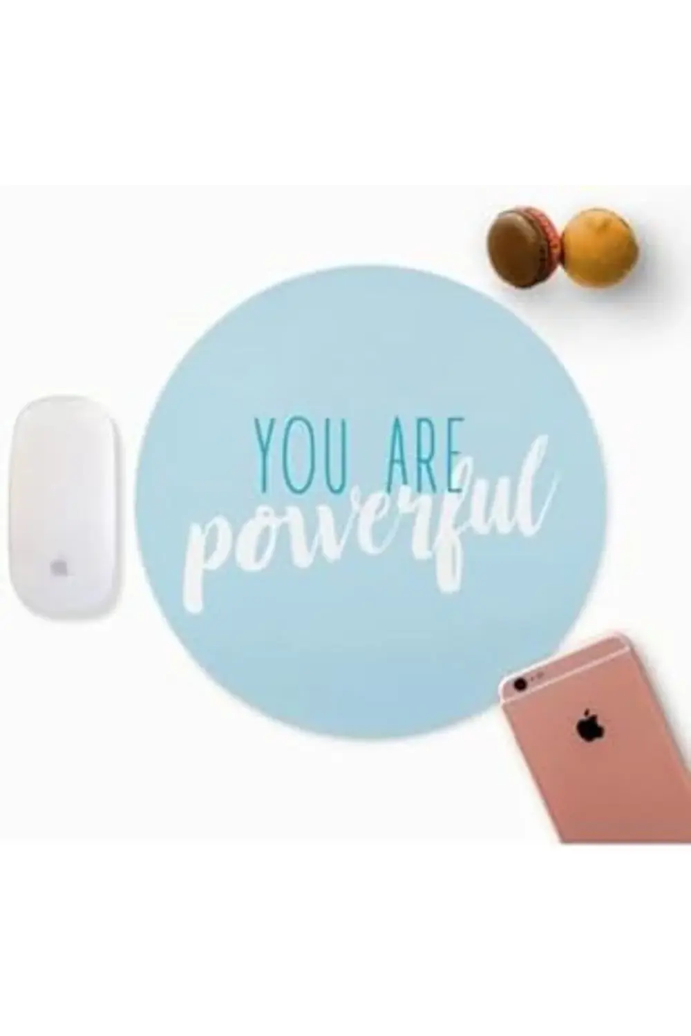 Arkadaşa Hediye Motto Tasarımlı Yuvarlak Mouse Pad - Mousepad - M