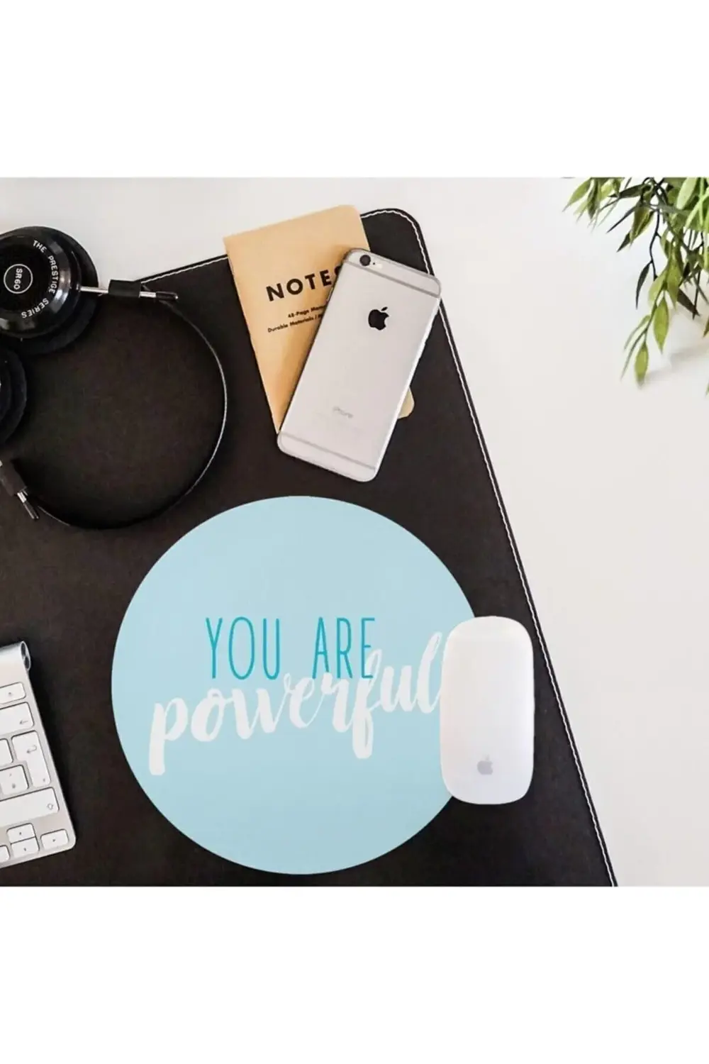 Arkadaşa Hediye Motto Tasarımlı Yuvarlak Mouse Pad - Mousepad - M
