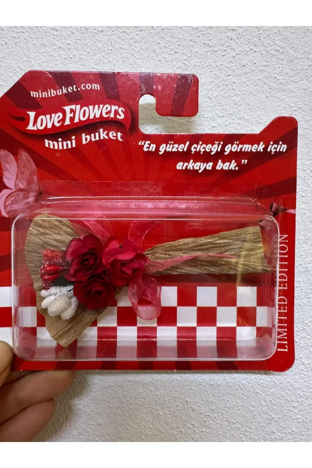 ARKASI AYNALI MİNİ ÇİÇEK BUKETİ