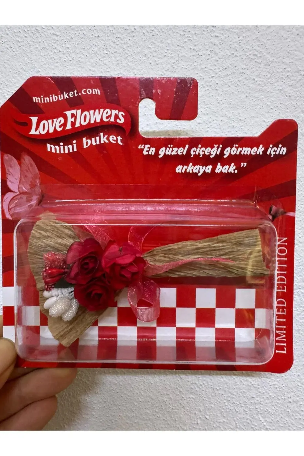 ARKASI AYNALI MİNİ ÇİÇEK BUKETİ