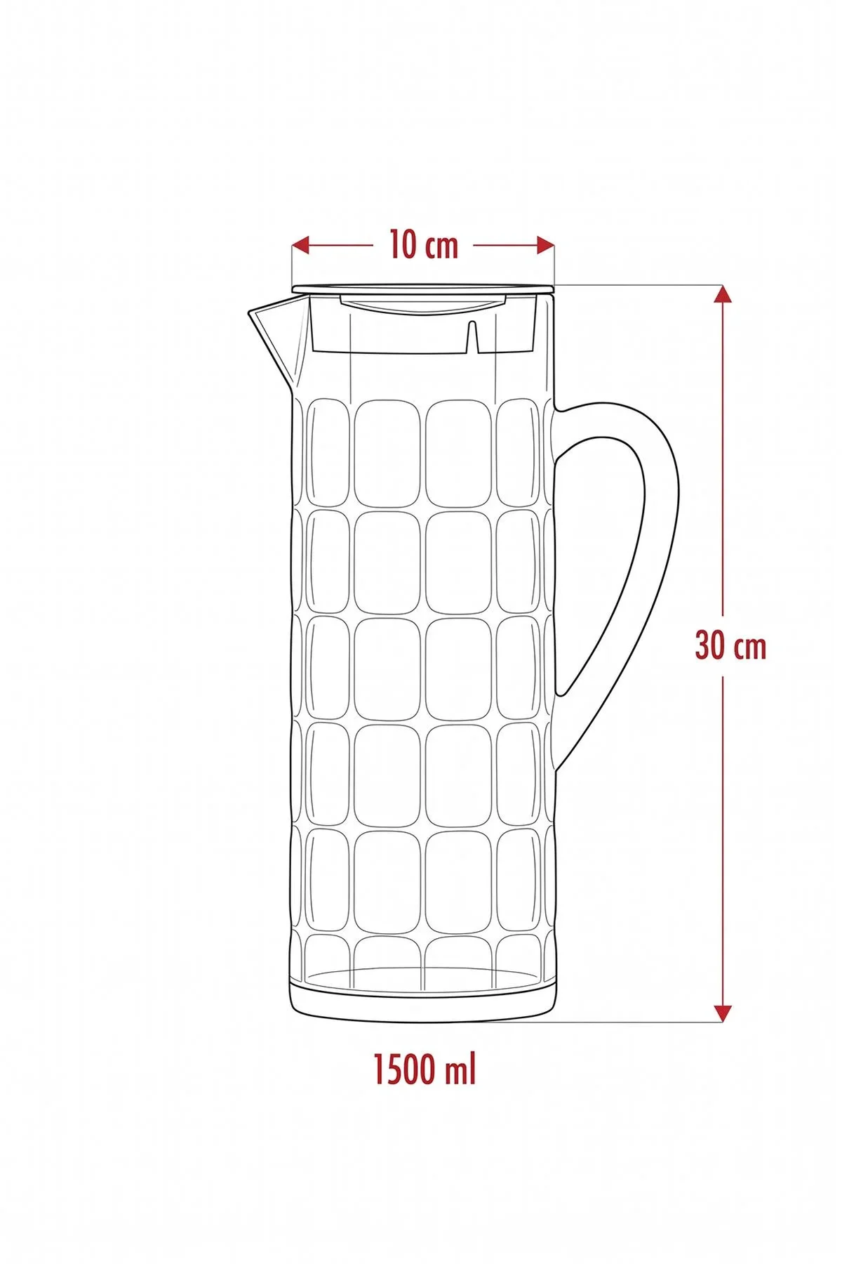 Arkilik Allegra 1,5 Lt Aquamarin Sürahi (Buzdolabı Kapak Rafına Sığar) Arkilik Allegra 1,5 Lt Aquamarin Sürahi (Buzdolabı Kapak Rafına Sığar)