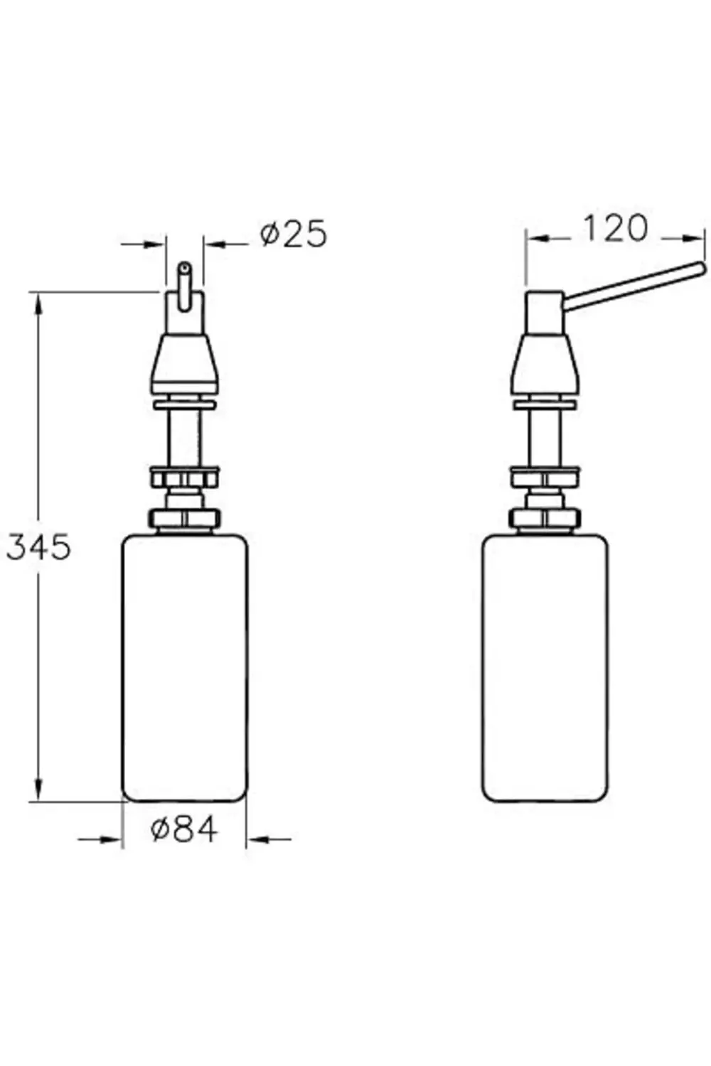 Arkitekta A44047 Sıvı Sabunluk, Krom 395519