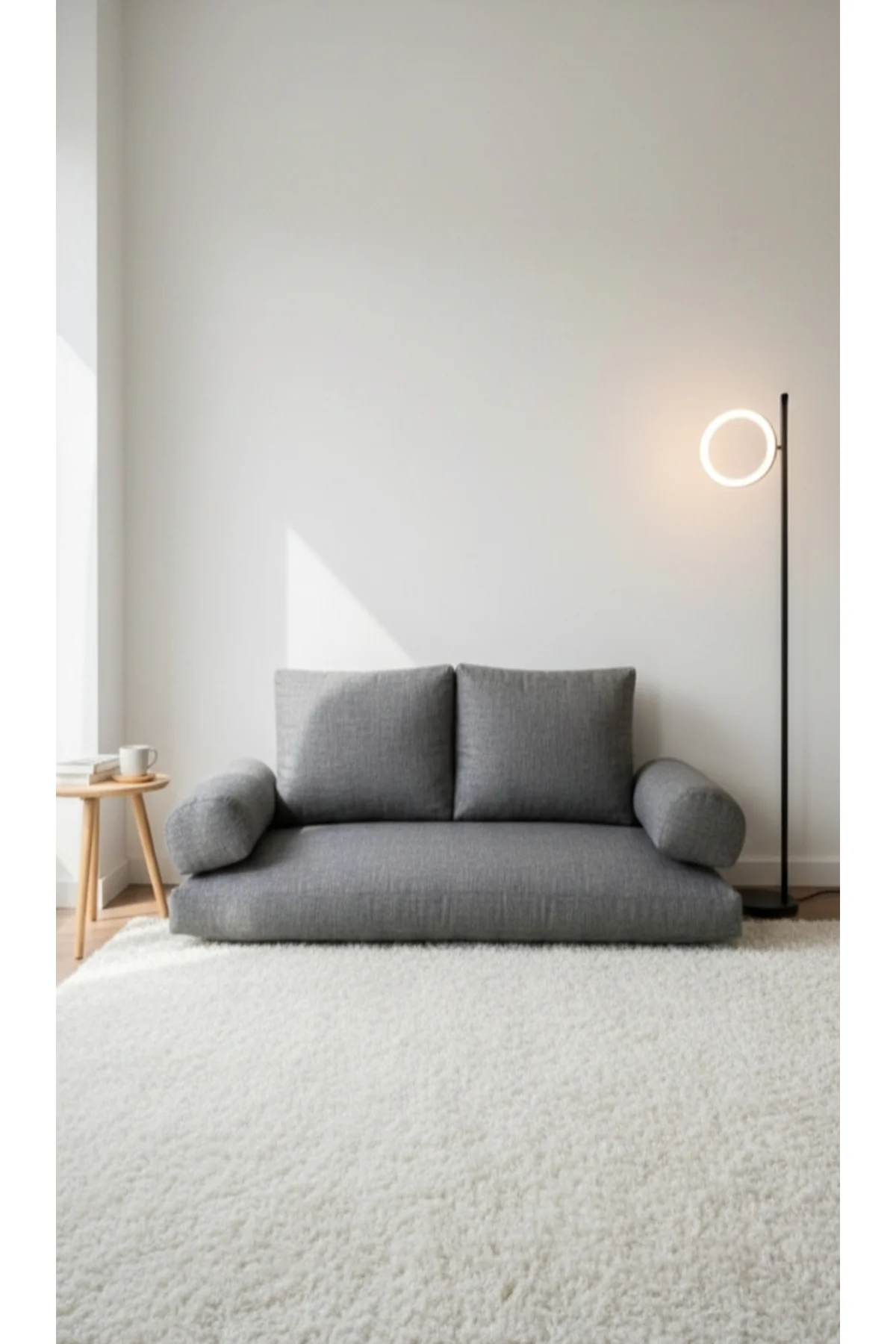 Armada.Yer Minderi. Gri Mini Koltuk