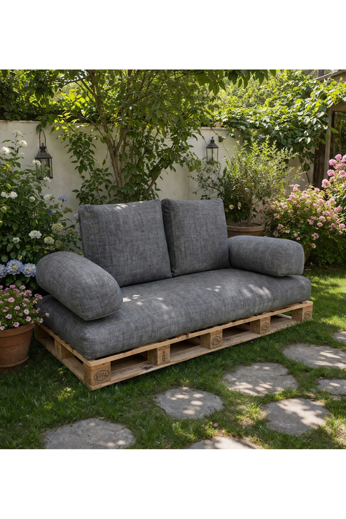 Armada.Yer Minderi. Gri Mini Koltuk