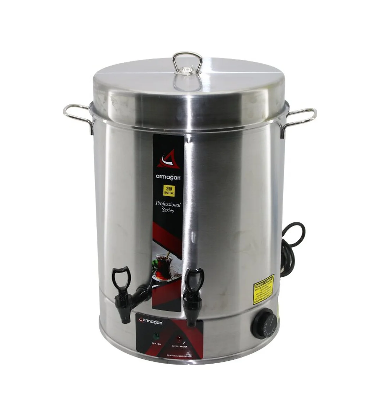 Armağan 250 Bardak Çay Otomatı Elektrikli Semaver Çay Makinesi Çift Musluk 2500w 5224