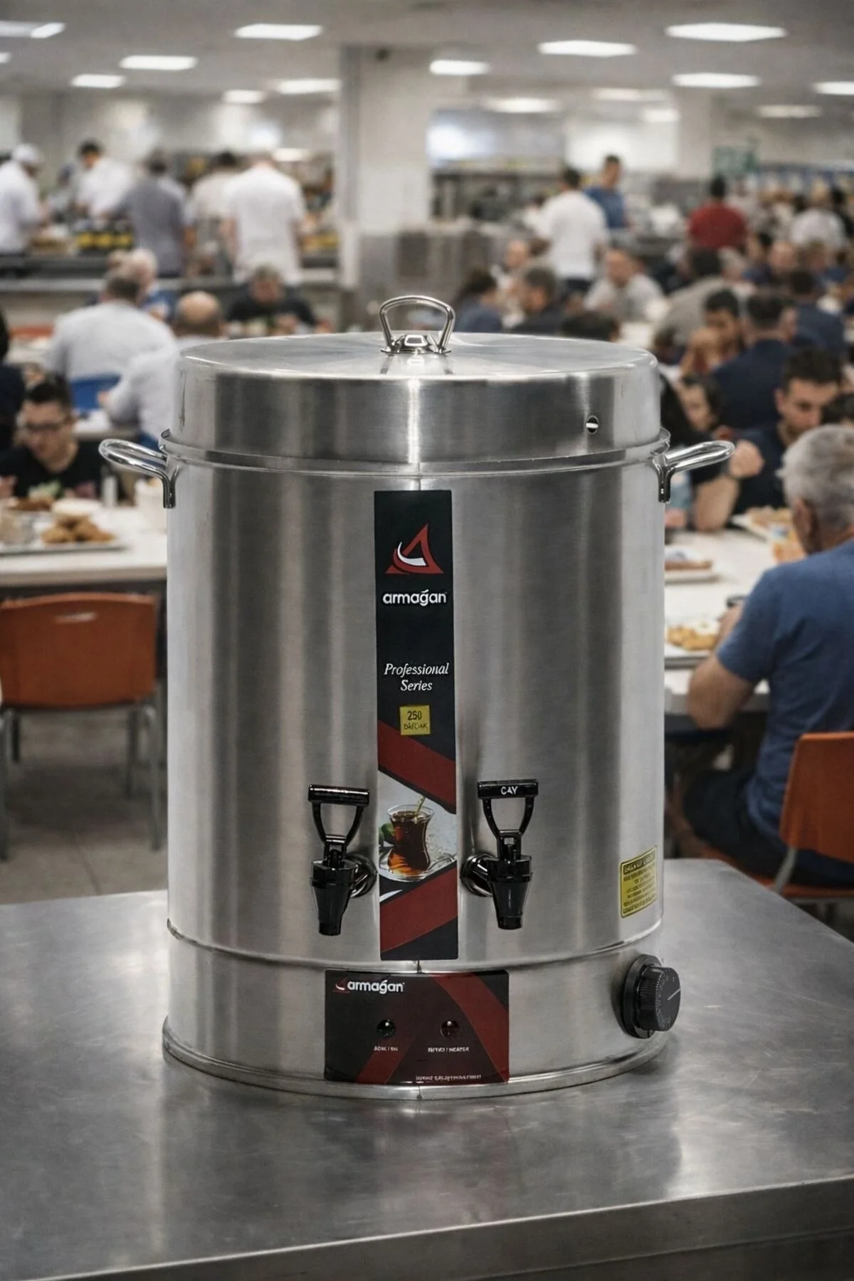 Armağan 250 Bardak Çay Otomatı Elektrikli Semaver Çay Makinesi Çift Musluk 2500w Bx40