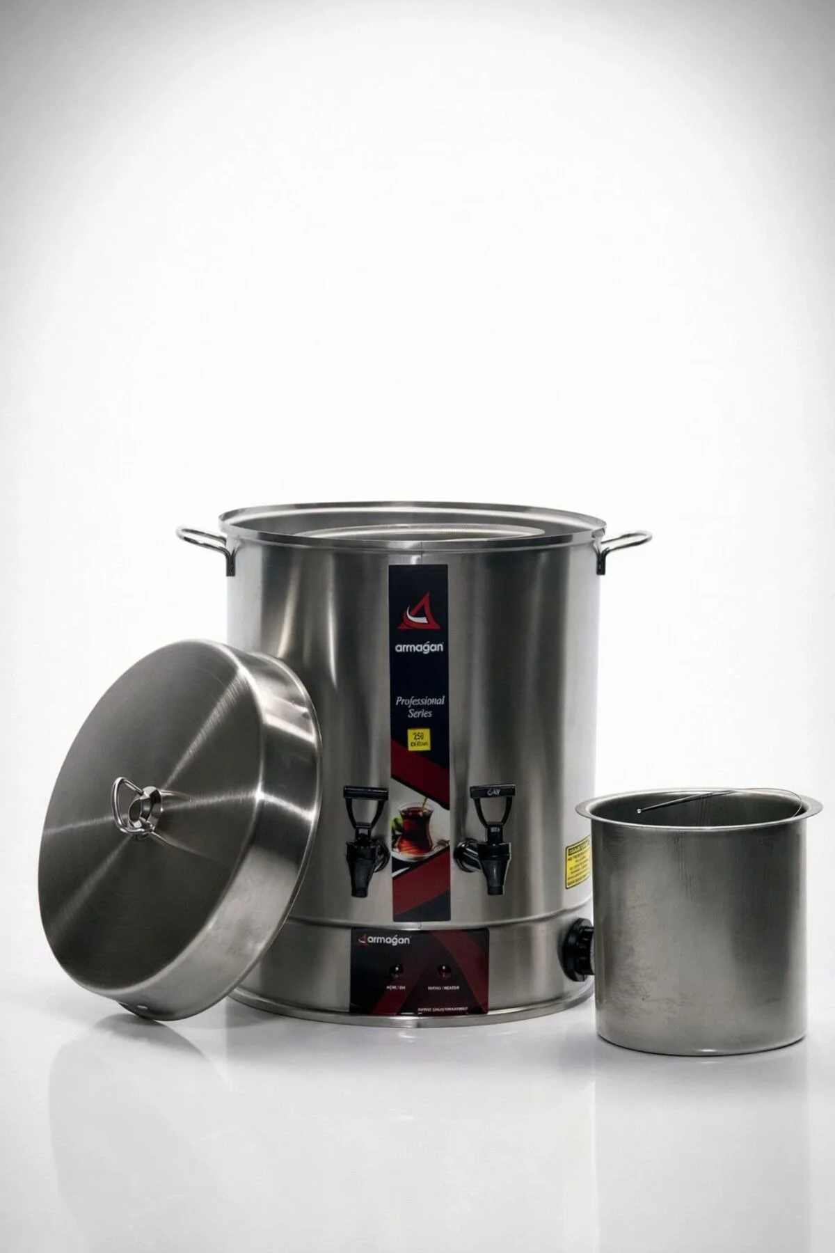 Armağan 250 Bardak Çay Otomatı Elektrikli Semaver Çay Makinesi Çift Musluk 2500w Bx40