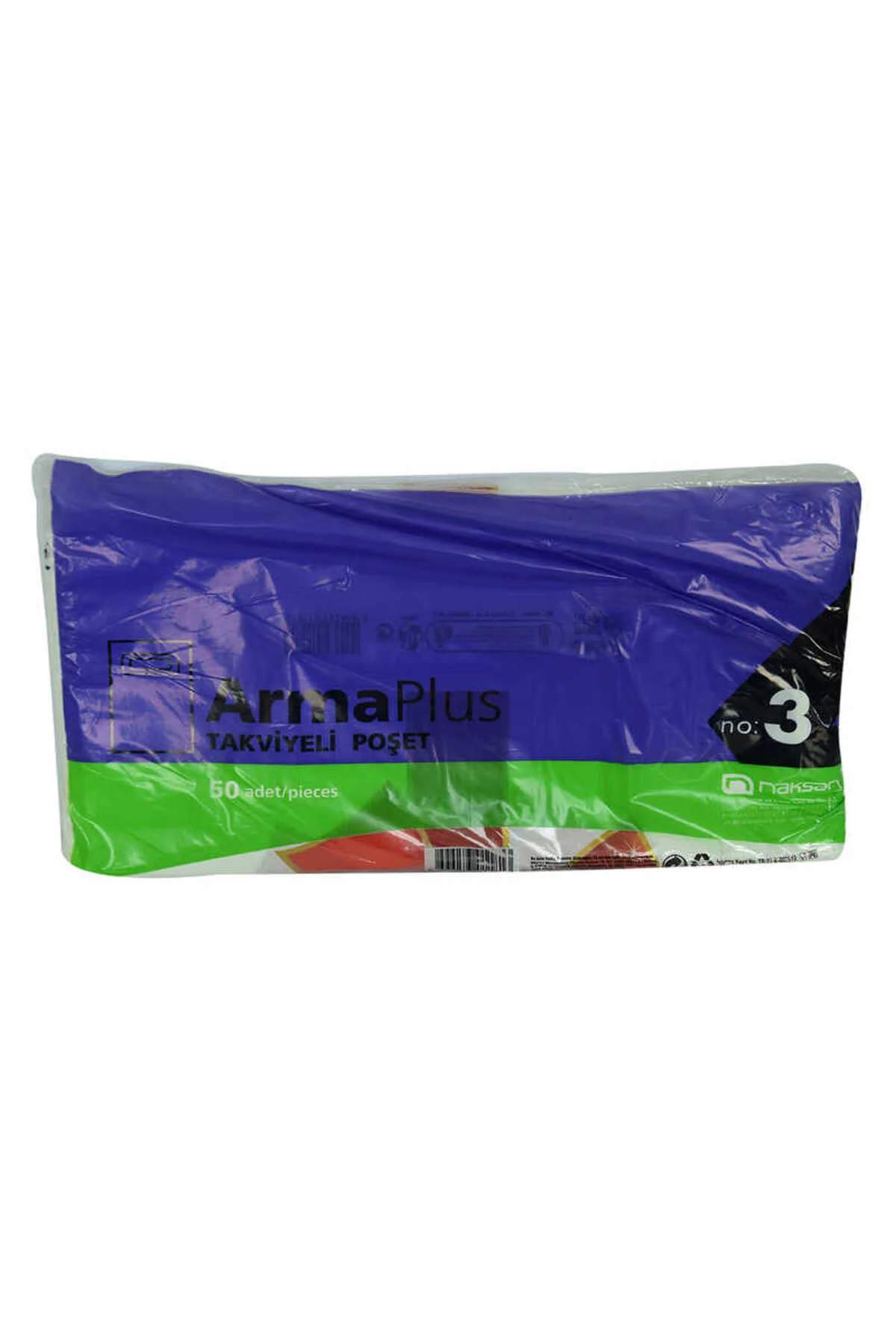 ArmaPlus Takviyeli Çanta Poşet Desen Renk 30X45 50 Adet No:3