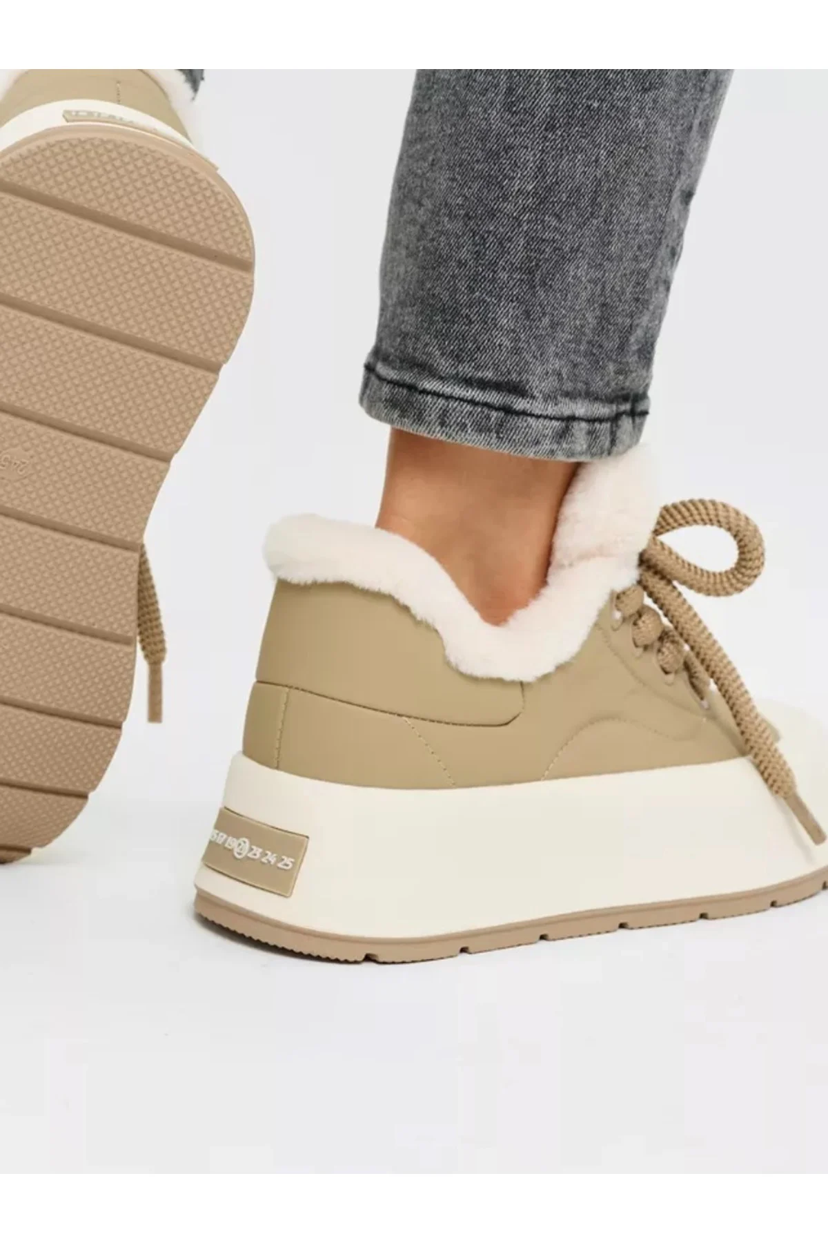 ARME CITY GAMELU GONE İÇİ KÜRLÜ BAĞCIKLI KALIN TABAN GÜNLÜK  AYAK