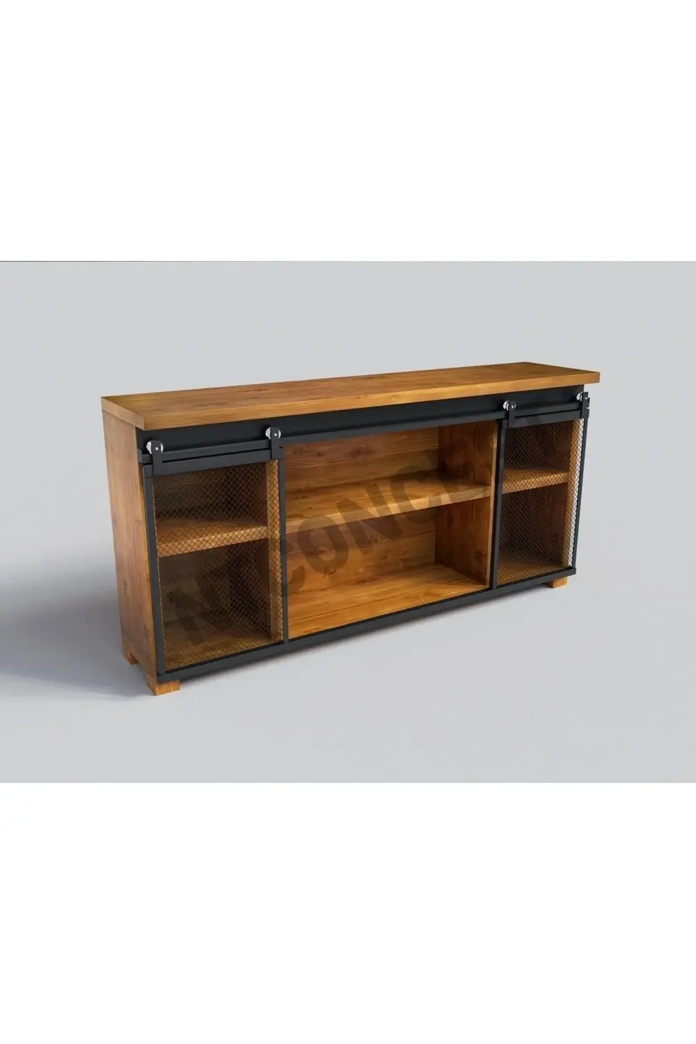 Nt Concept Arme Doğal Ahşap Ray Kapak Konsol(160Cm)