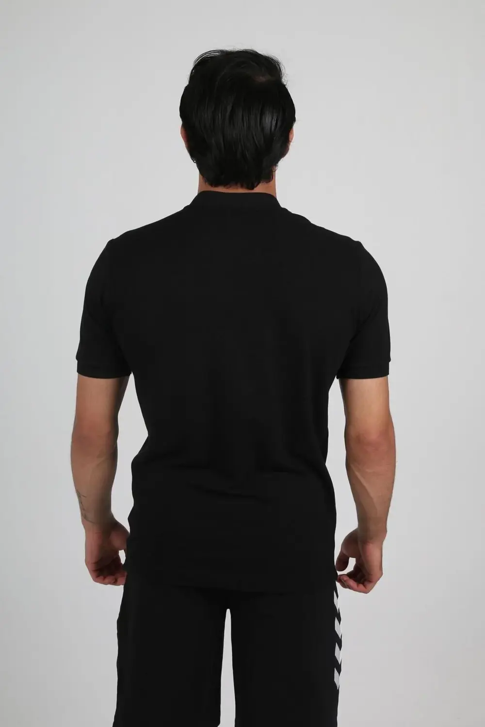 Armin Pamuklu Bebe Yaka Tişört Siyah