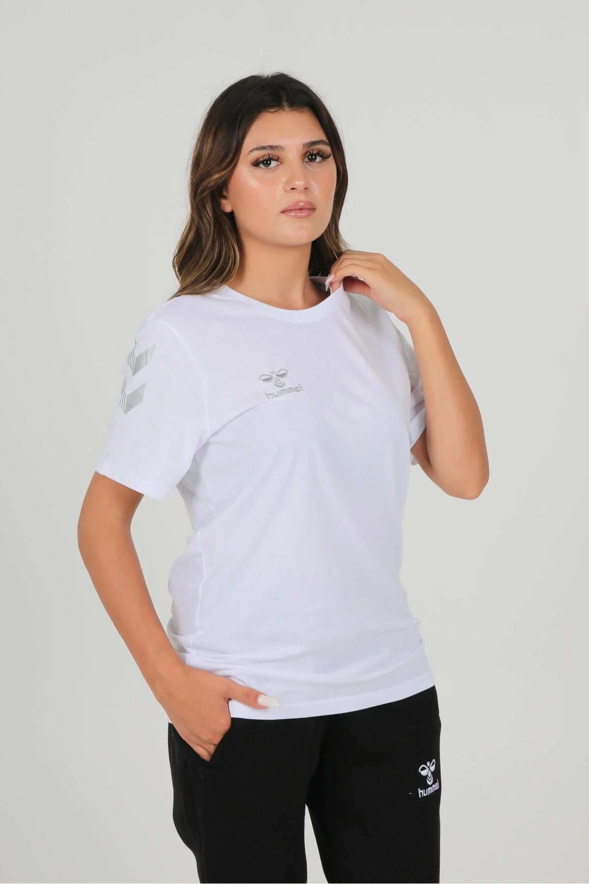 Armin Pamuklu Bisiklet Yaka Tişört Beyaz