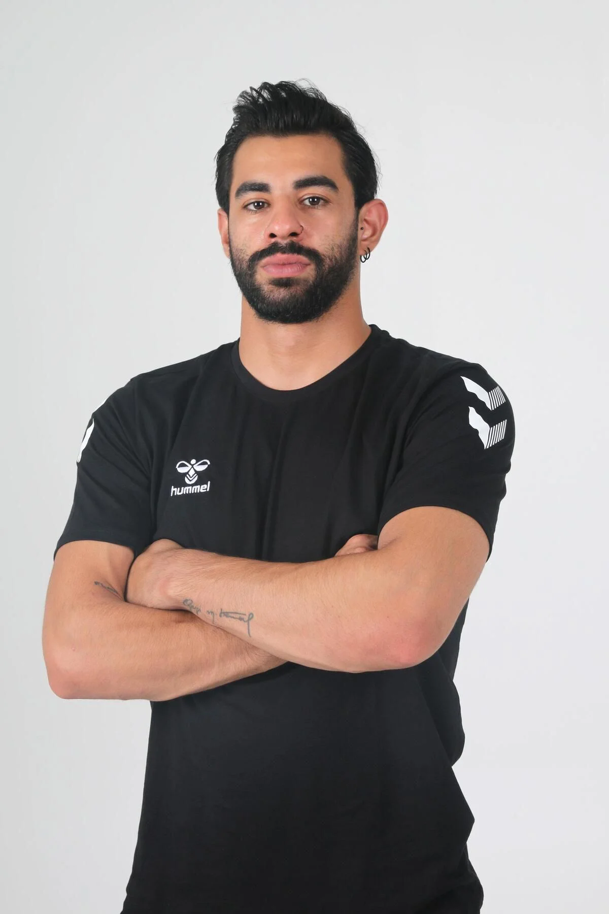 Armin Pamuklu Bisiklet Yaka Tişört Siyah