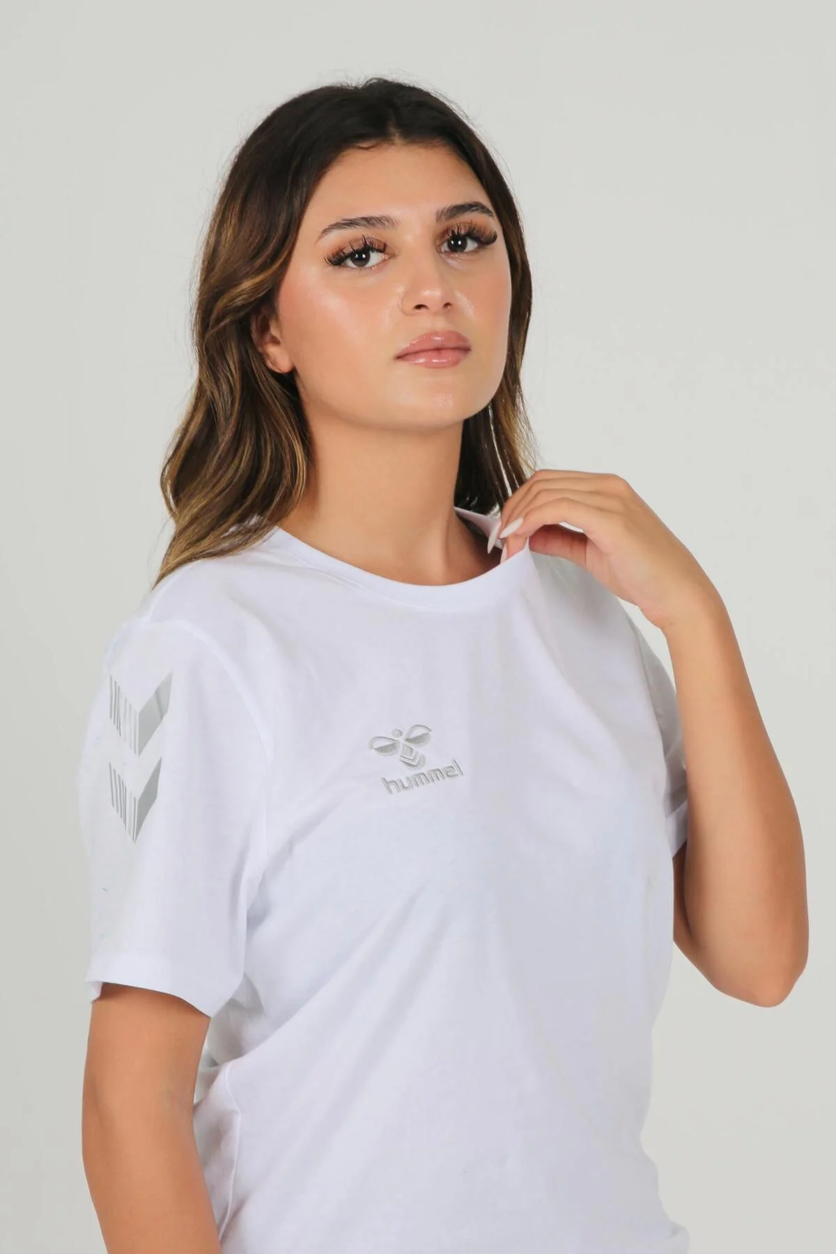 Armin Pamuklu Bisiklet Yaka Tişört Beyaz