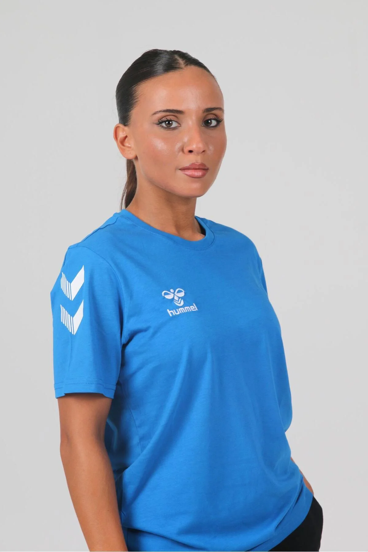 Armin Pamuklu Bisiklet Yaka Tişört Saks Mavi