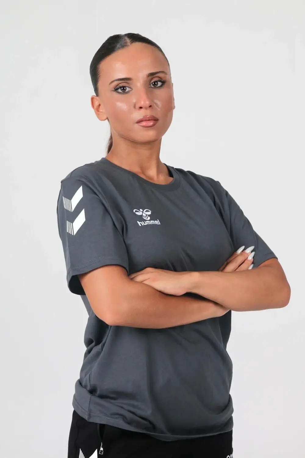 Armin Pamuklu Bisiklet Yaka Tişört Antrasit