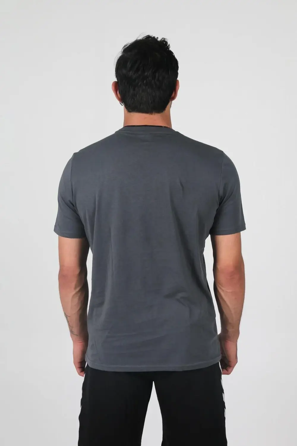 Armin Pamuklu Bisiklet Yaka Tişört Antrasit