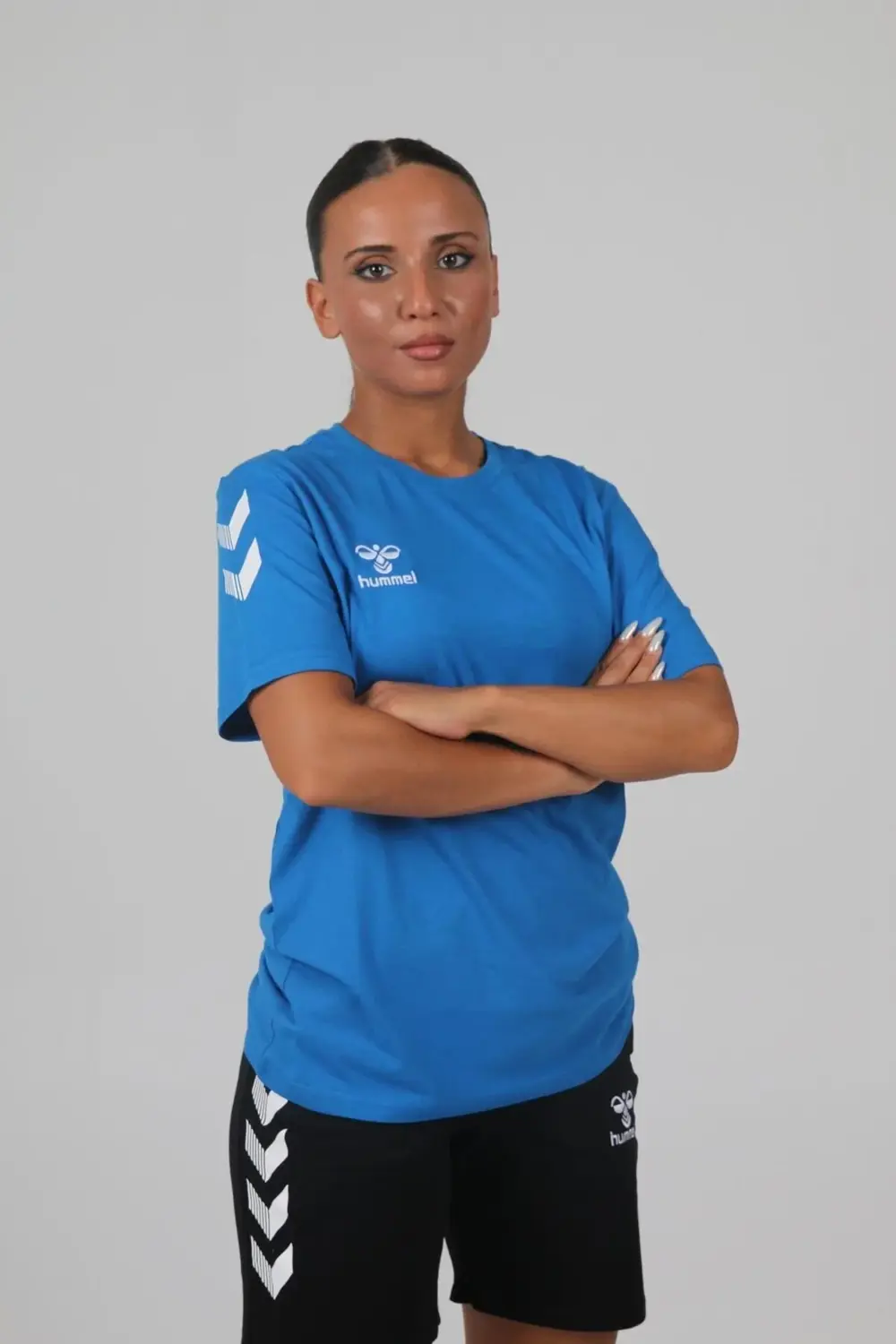 Armin Pamuklu Bisiklet Yaka Tişört Saks Mavi