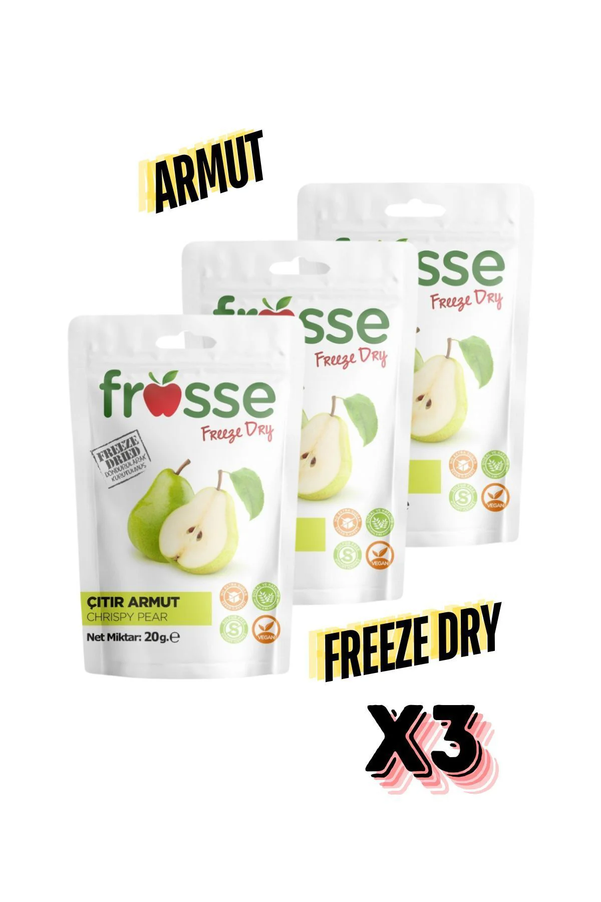 Armut Kıtırı - Freeze Dried - Üretici Firmadan Dondurularak Kurut