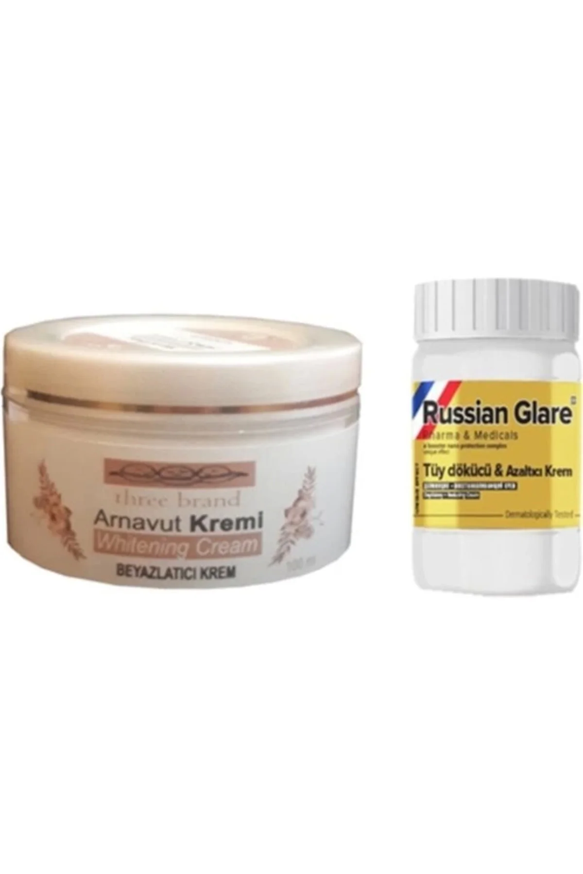 Arnavut Aklık Kremi + Tüy Dökücü Azaltıcı Merhem Seti - Pürüzsüz ve Parlak Cilt