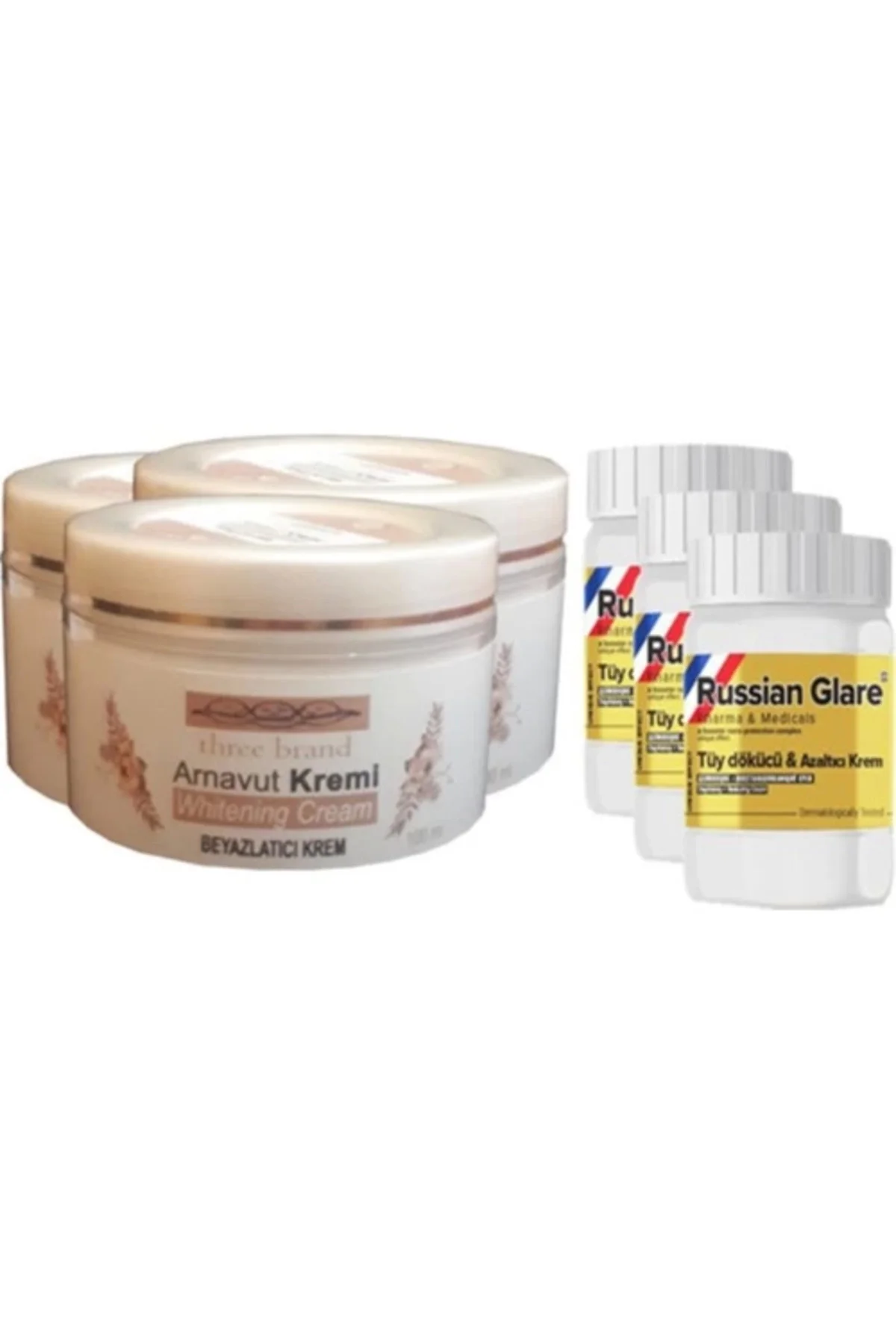 Arnavut Aklık Kremi ve Tüy Dökücü Azaltıcı Merhem Seti - 3'lü Paket
