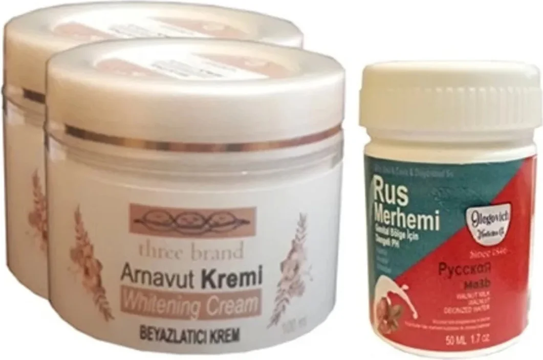 Arnavut Kremi 2'li + Rus Merhemi 1'li Set – Vücut Kremi Seti