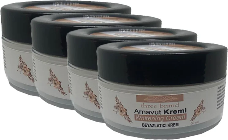 Arnavut Kremi 4'lü Aklık Kremi - Cilt Beyazlatıcı ve Parlatıcı Bakım