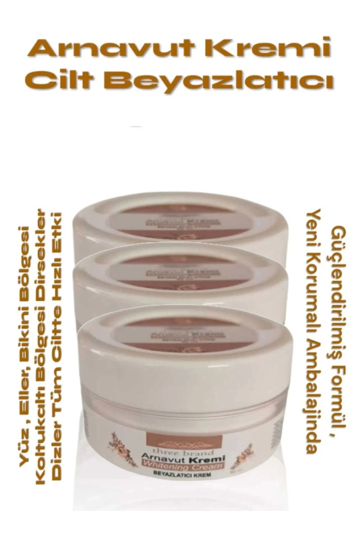 Arnavut Kremi Aklık Kremi – Cilt Beyazlatıcı Bakım 100 ml x 3 Adet