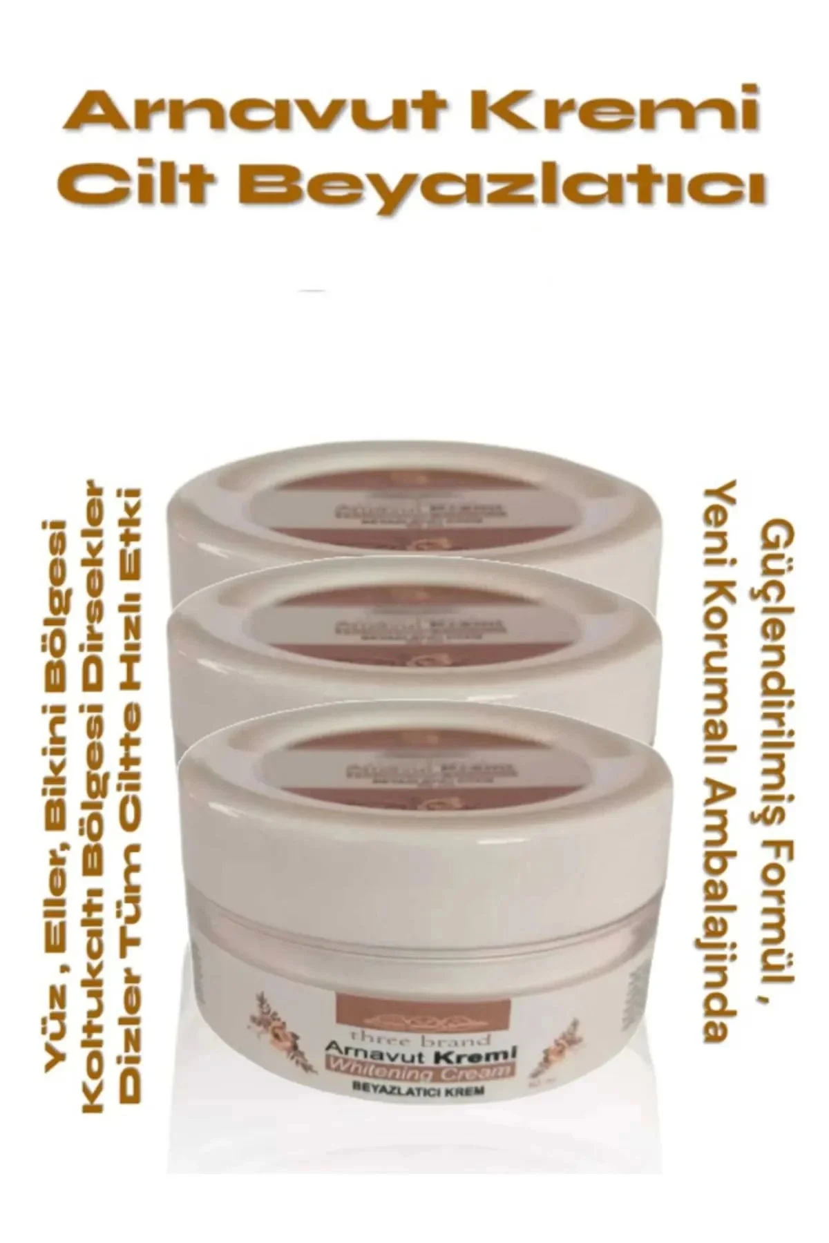 Arnavut Kremi Beyazlatıcı Krem | Cilt Aklığı İçin 3lü Set (100 ml x 3)