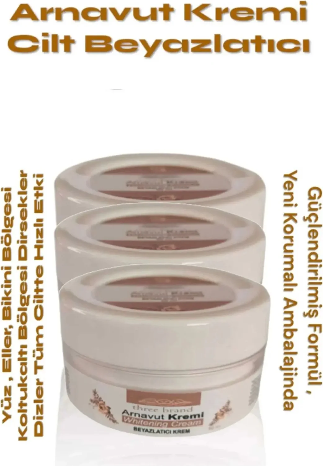 Arnavut Kremi – Cilt Beyazlatıcı Bakım Kremi 100 ml x 3 Adet