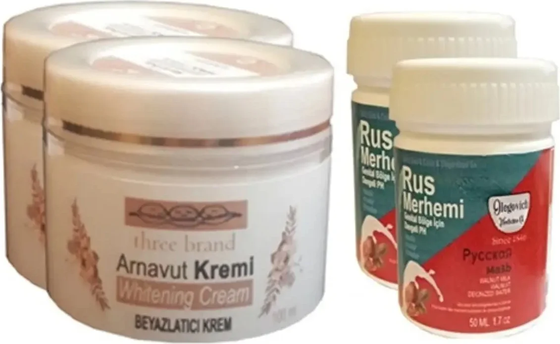 Arnavut Kremi & Rus Merhemi Vücut Kremi Seti – Cilt Bakım Seti