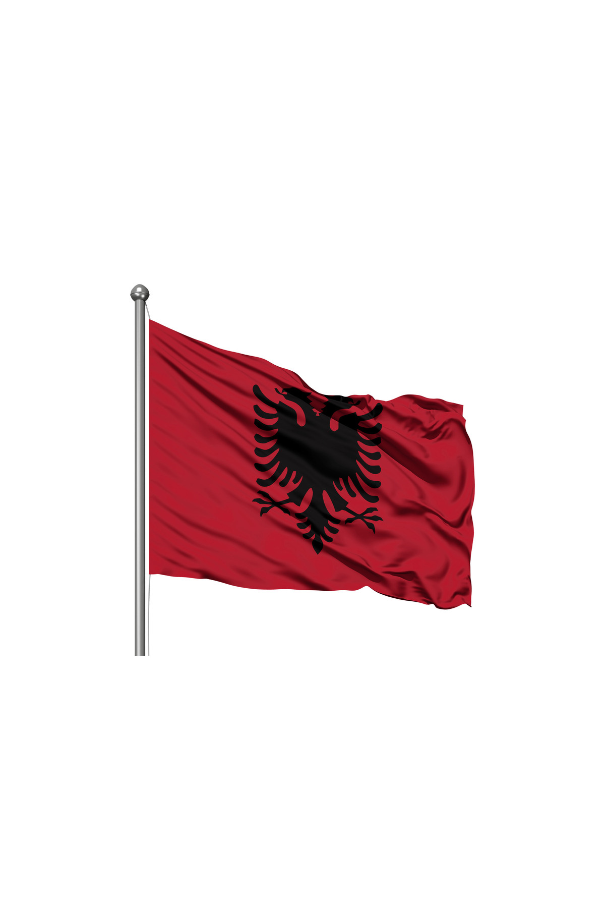 Arnavutluk Devleti Bayrağı - Premium Raşel Kumaş 100x150cm
