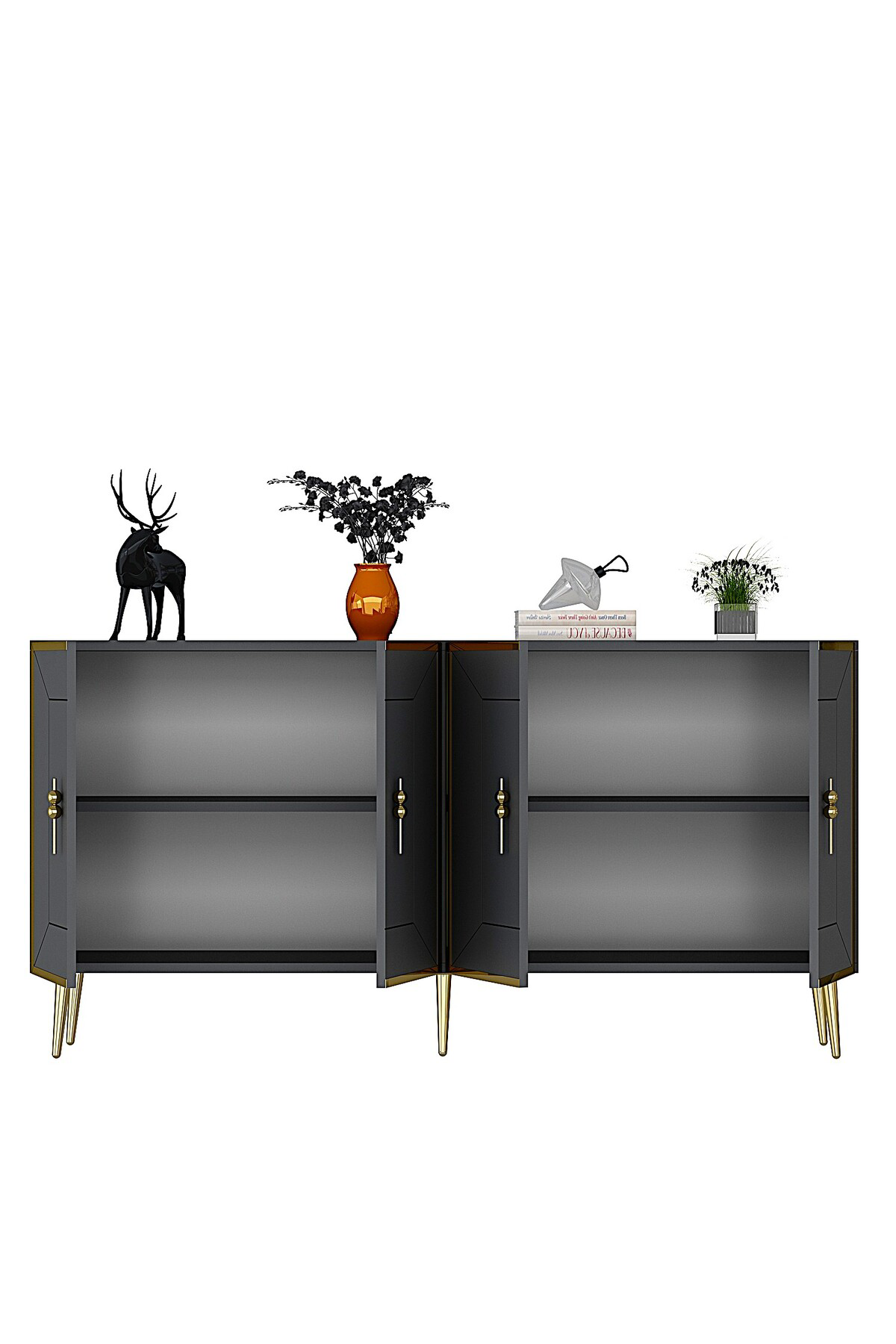 Cantek Dizayn Arnoct (Kb150) Konsol Antrasit-Altin