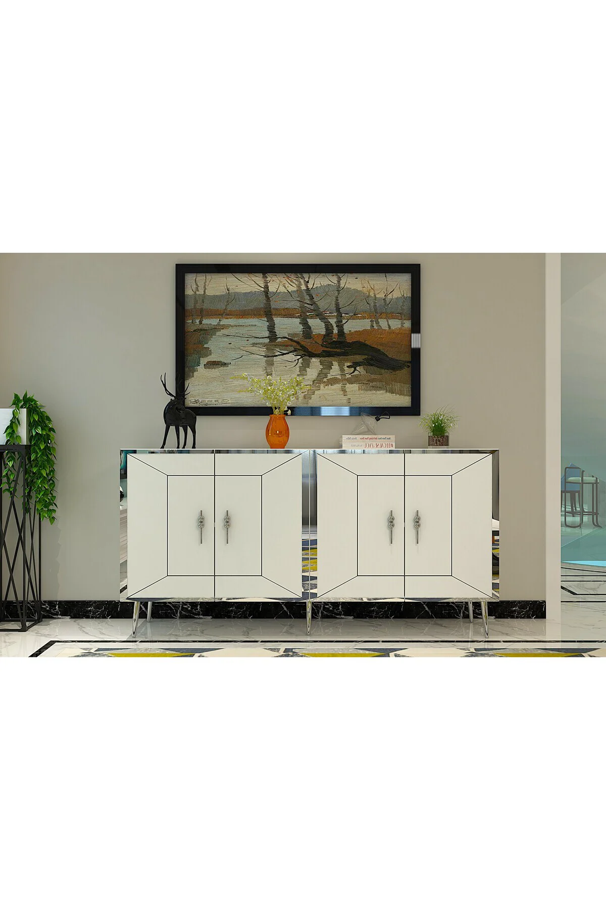 ARNOCT (KB150) KONSOL BEYAZ-GÜMÜŞ