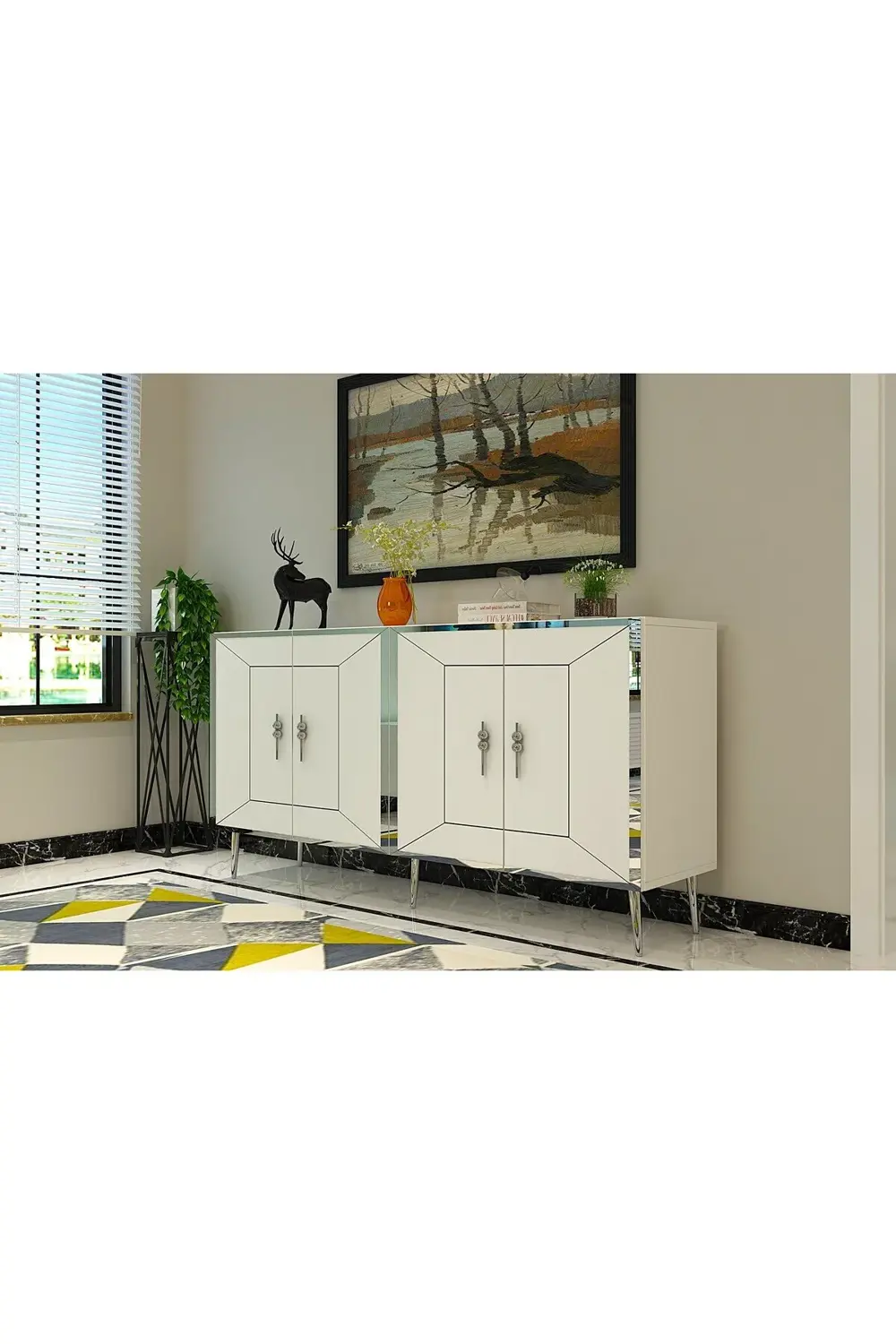 ARNOCT (KB150) KONSOL BEYAZ-GÜMÜŞ