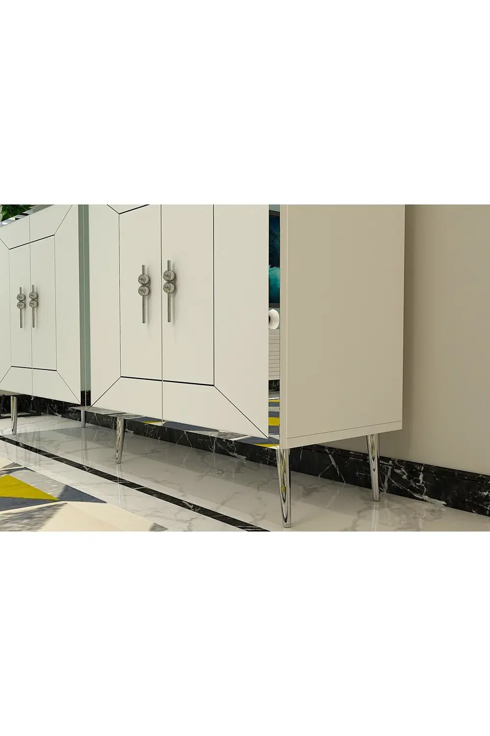 ARNOCT (KB150) KONSOL BEYAZ-GÜMÜŞ