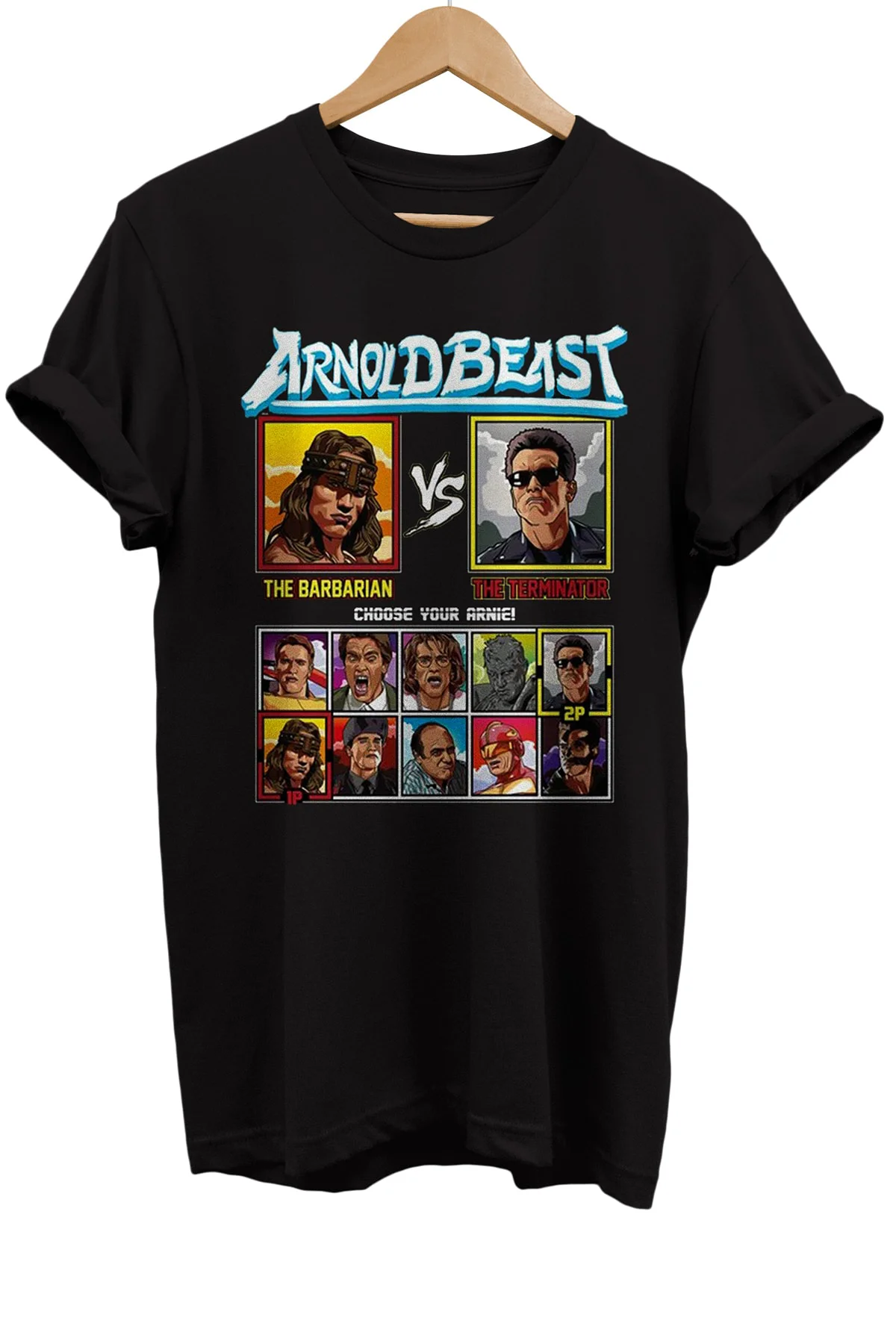 Arnold Schwarzenegger Baskılı %100 Pamuk Basic T-shirt Normal Bed
