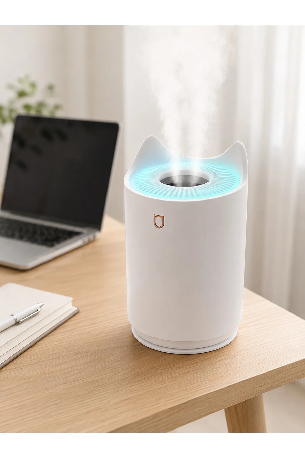 Aroma Difüzör Hava Nemlendirici Sessiz Çalışma LED Gece Lambası - Görsel 4