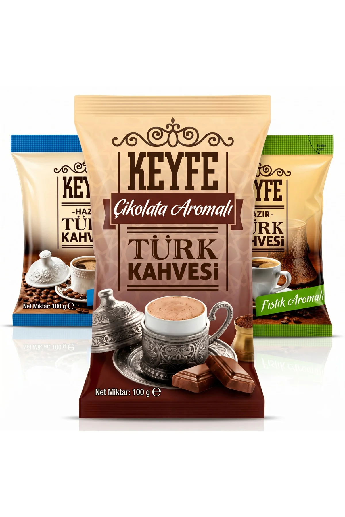 Aromalı türk kahvesi, çikolata, kaymak, fıstık aromalı türk kahvesi