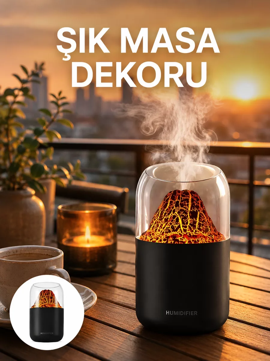 Aromaterapi Cihazı – 280 ml Yeni Nesil Ultrasonik Difüzör ve LED Atmosfer Oluşturucu