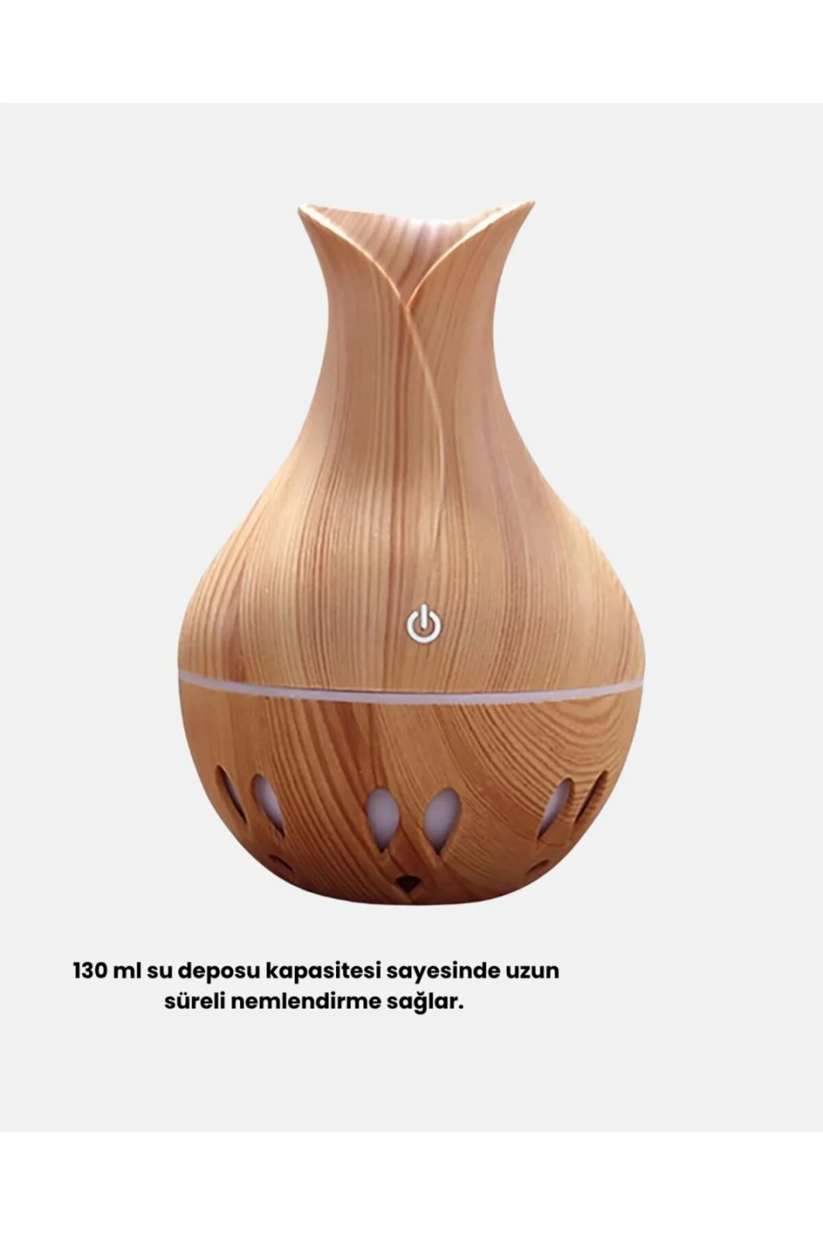 Aromaterapi Difüzör Ahşap Desenli Ve Ultrasonik Nemlendirici Led 