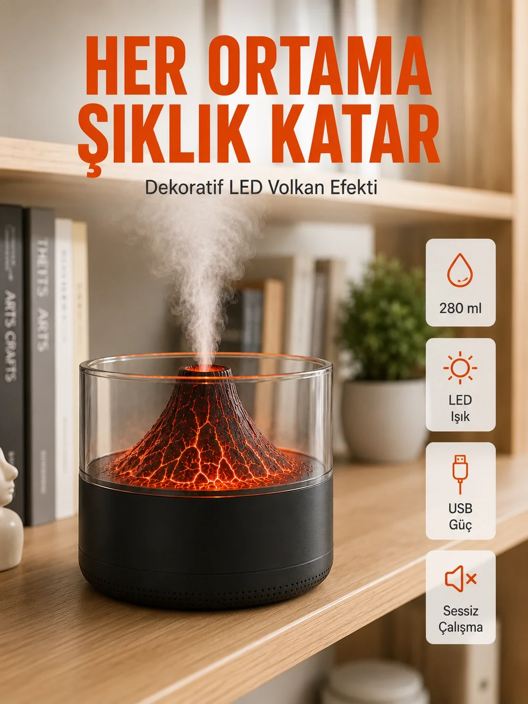 Aromaterapi Difüzörlü Sessiz Çalışan Hava Nemlendirici Fiyatı, Yorumları ve Özellikleri